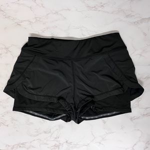 Athleta Women’s XXS Pulse 2 in 1 Black Stretch Running Shorts Athletic Gym